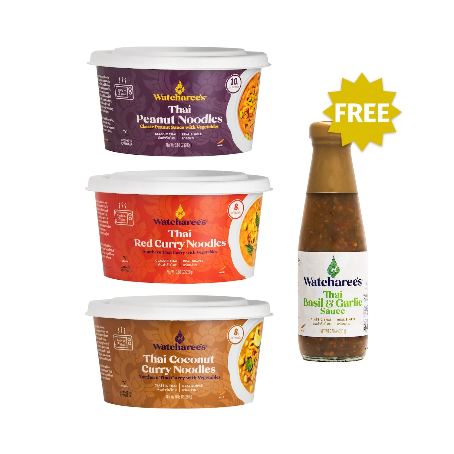 Thai Noodle Bundle + Free Basil Garlic Sauce