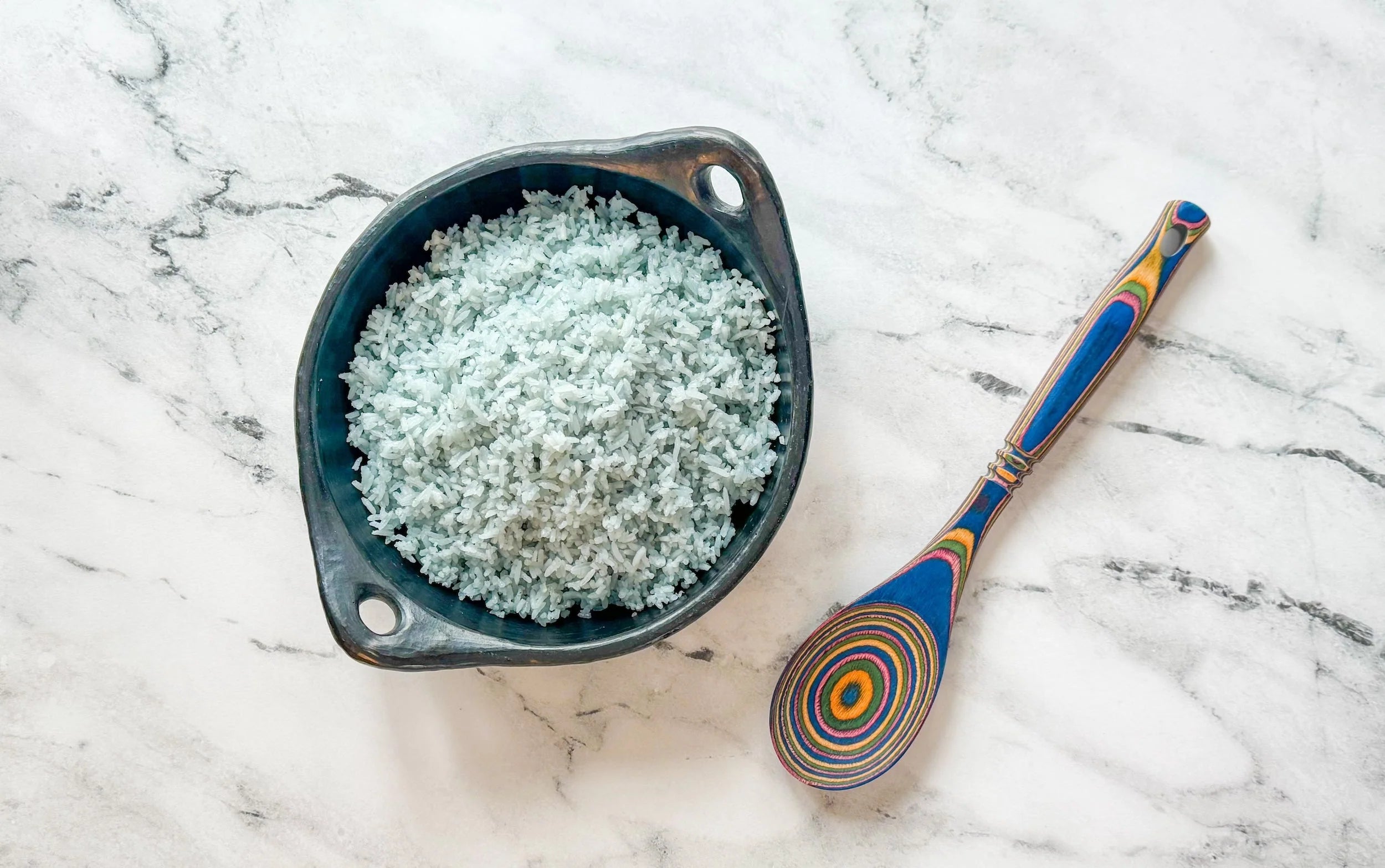 Beautiful Blue Thai Butterfly Pea Coconut Rice Recipe | Watcharee's