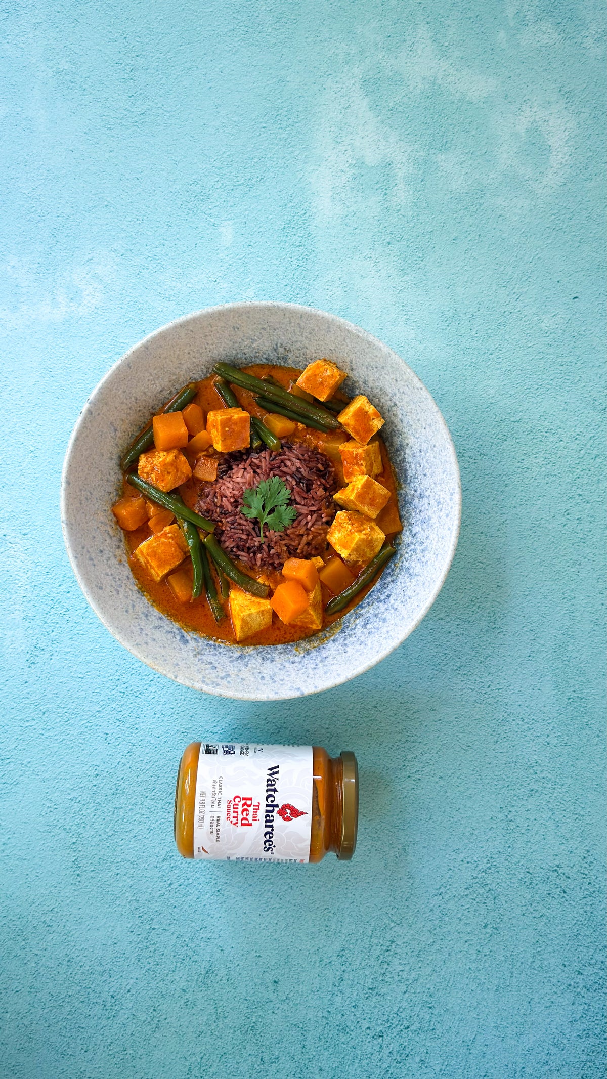 Thai Red Curry with Tofu, Butternut Squash & Green Beans