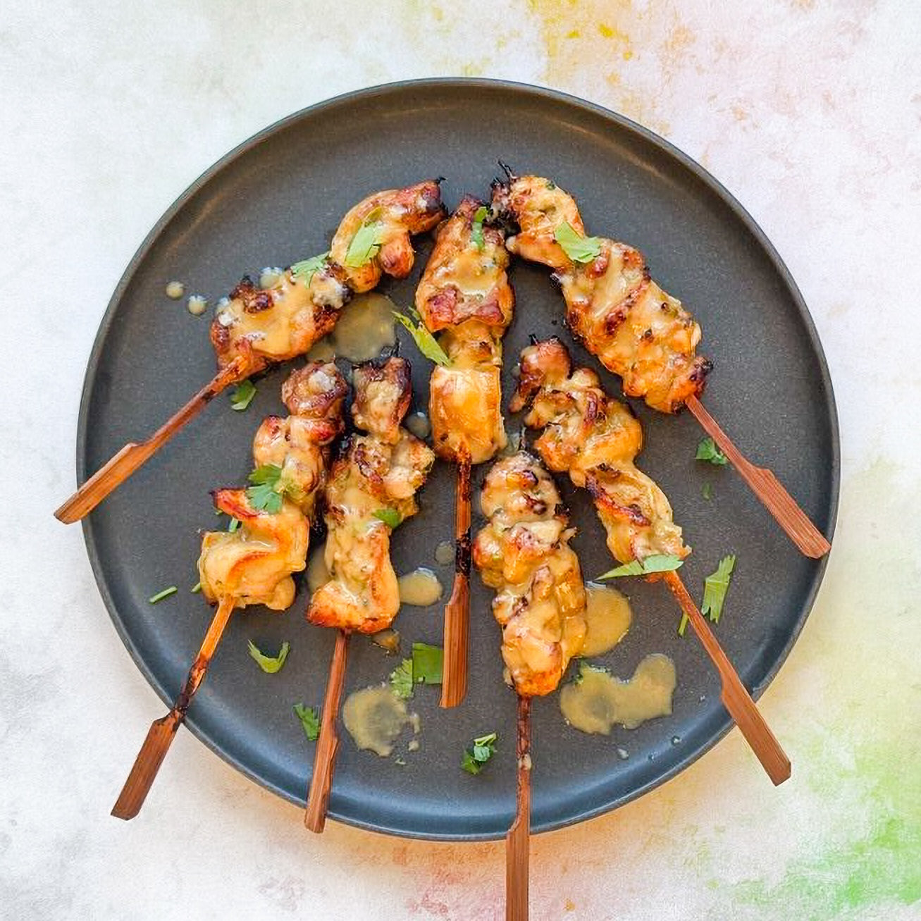 Easy Thai Green Curry Chicken Skewers