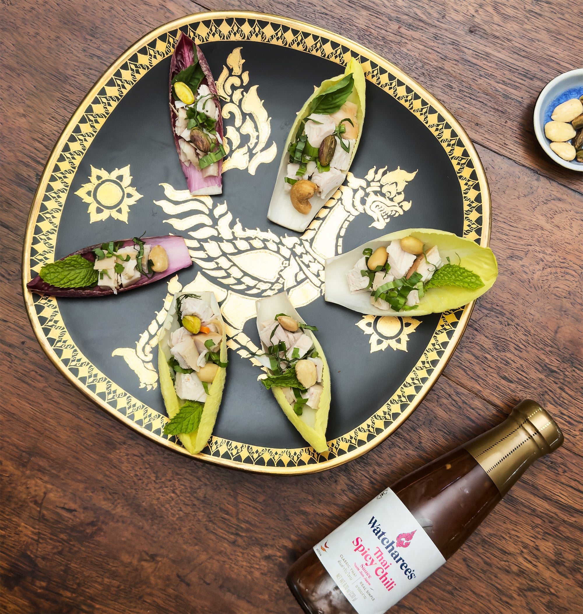 Leftover Turkey Appetizer with Thai Spicy Chili Sauce