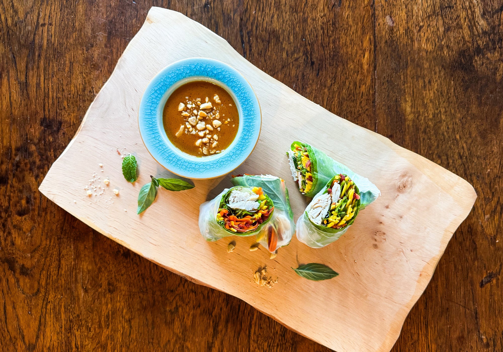 Leftover Turkey Fresh Spring Rolls | Easy Thai-Inspired Recipe