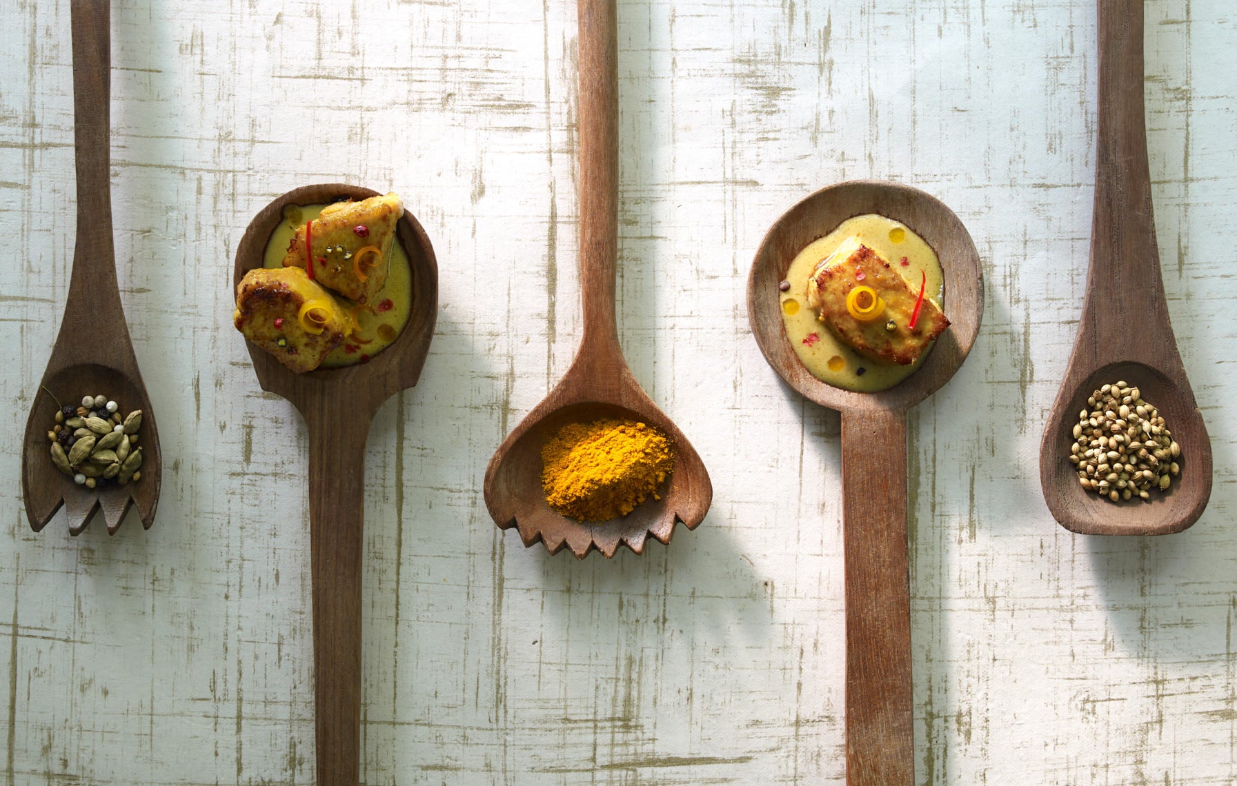 Pan Seared Pork Chops with Thai Yellow Curry Sauce