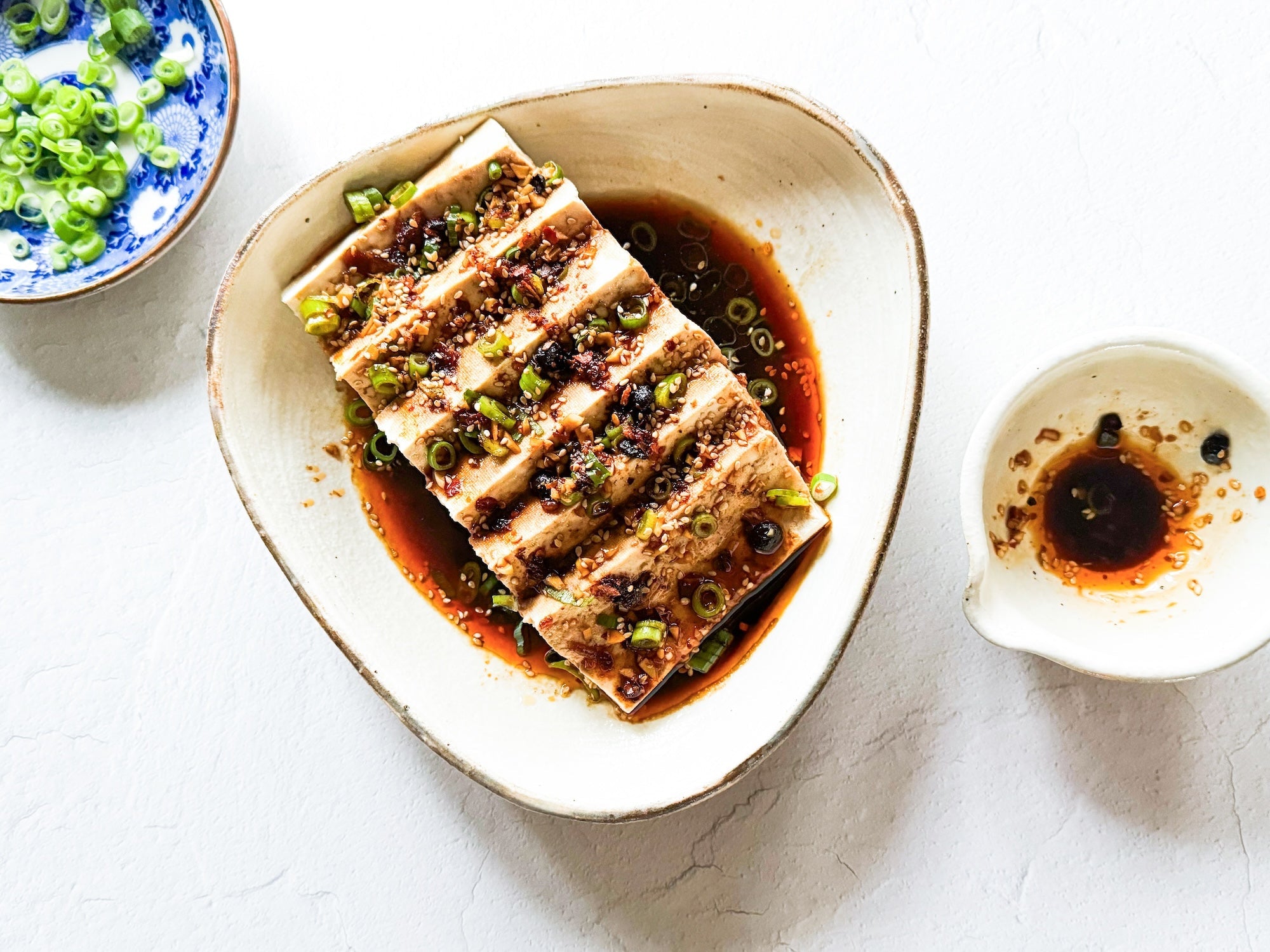 Steamed Tofu with Soy Sauce