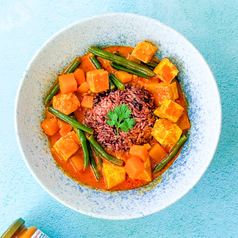 Thai Red Curry with Tofu, Butternut Squash & Green Beans