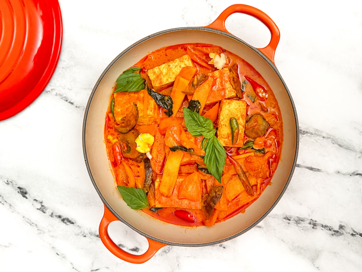 Thai Red Curry with Tofu, Mushrooms and Bamboo Shoots