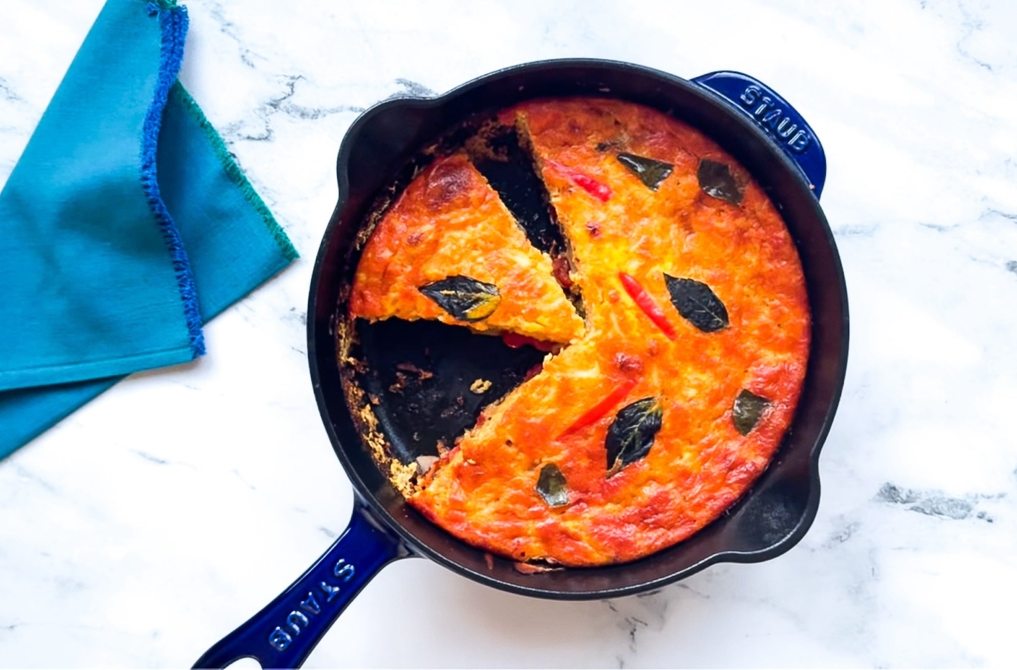 Vegetarian Thai Red Curry Frittata