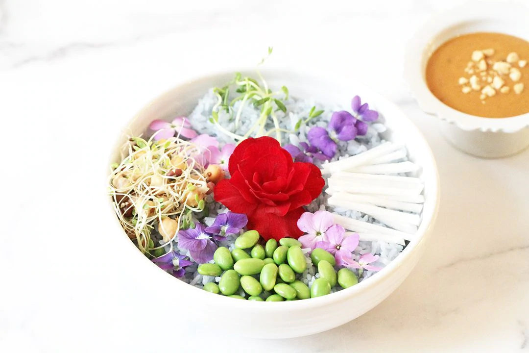 Buddha Bowl with Edamame and Thai Peanut Sauce