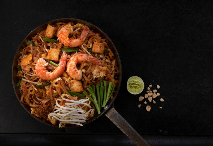 Pad Thai with Shrimp and Rice Noodles