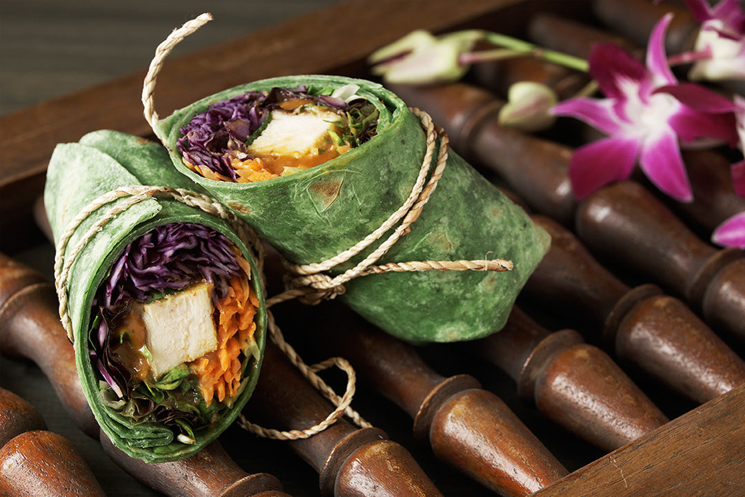 Wrap with Thai Peanut Sauce