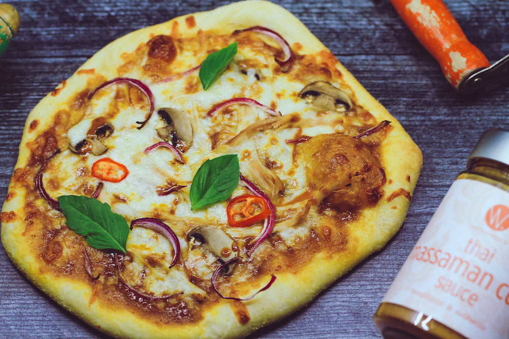 Massaman Curry Turkey Pizza