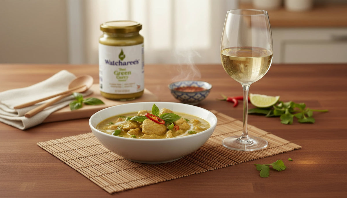 Green curry with wine